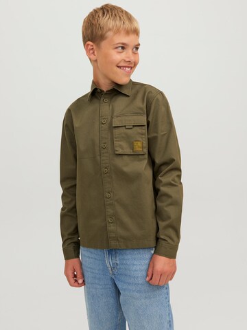 Jack & Jones Junior Regular fit Πουκάμισο 'Dust' σε πράσινο: μπροστά