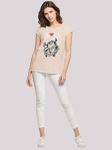 T-shirt 'Love is all you need' F4NT4STIC en beige