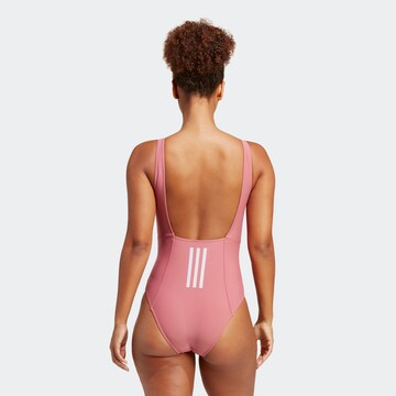 ADIDAS SPORTSWEAR Bustier Športne enodelne kopalke 'Iconisea 3-Stripes' | roza barva