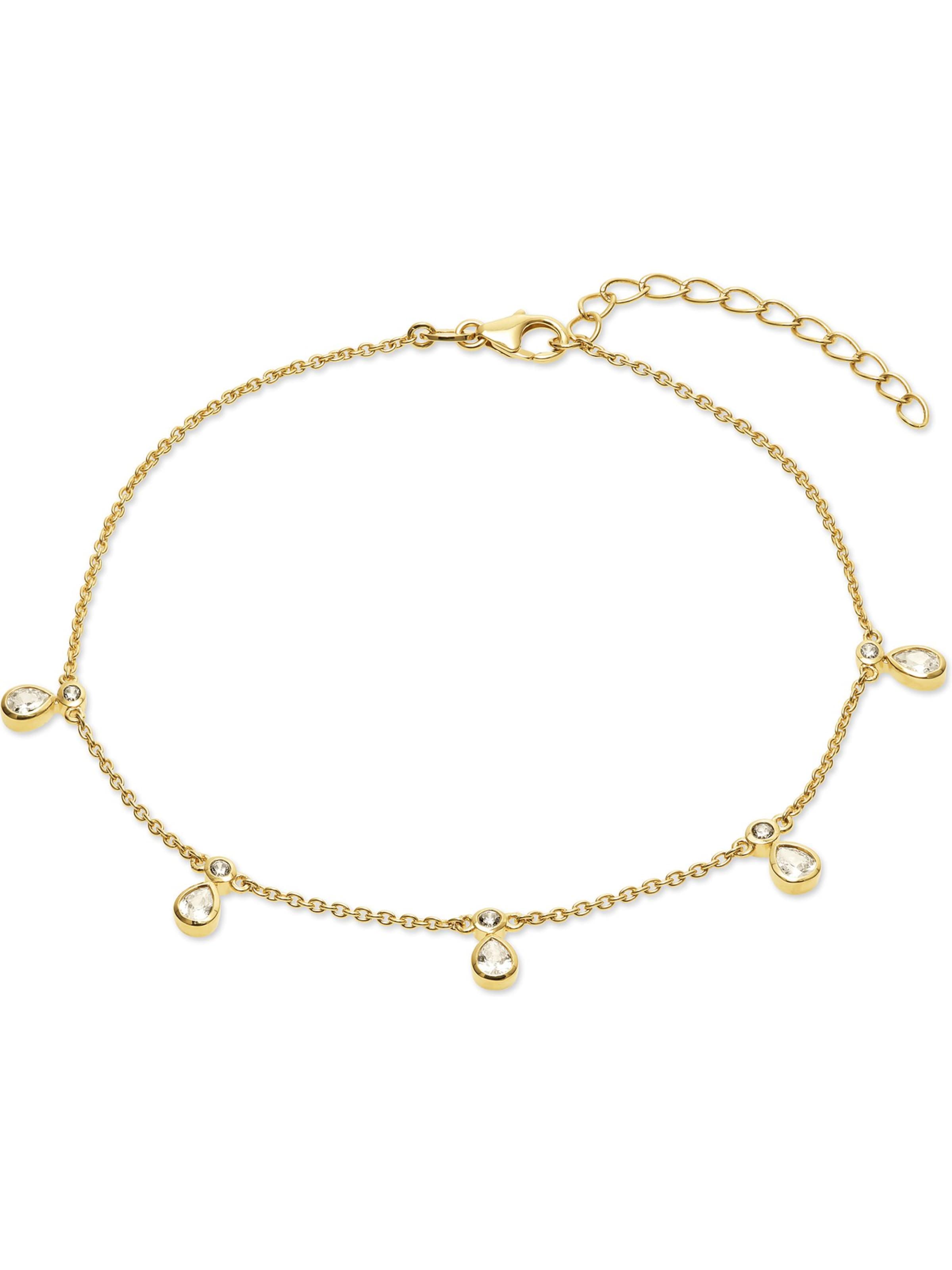 FAVS Fußkette in Gold: Vorderseite