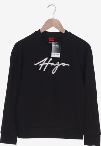 HUGO Sweatshirt & Zip-Up Hoodie in S in Black: front