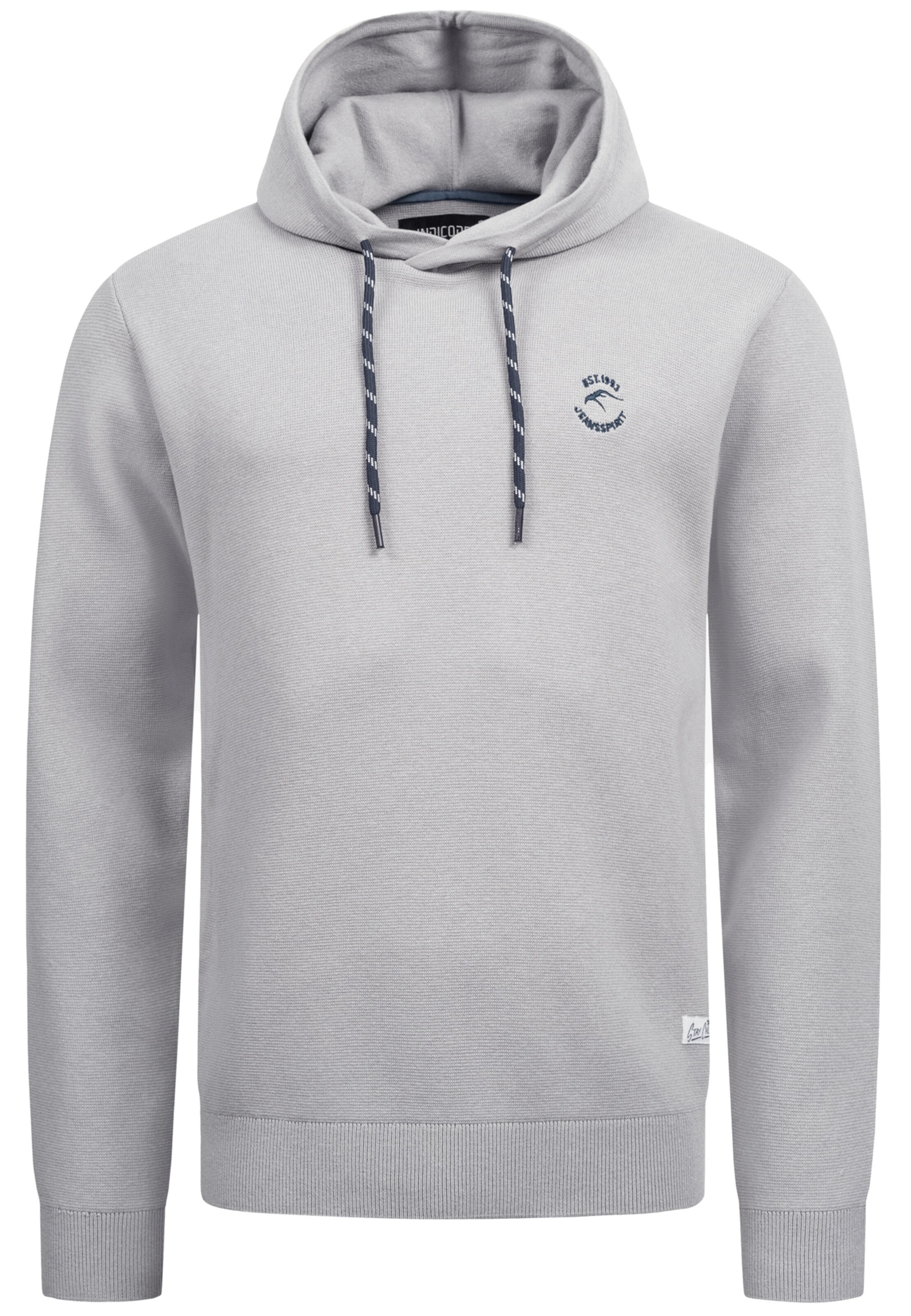 INDICODE JEANS Sweatshirt 'Longview' in Grey: front