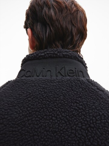 Calvin Klein Fleecejacke in Schwarz