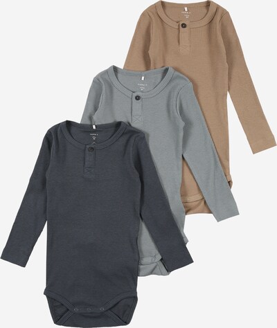 NAME IT Sparkdräkt/body 'RICHARD' i beige / grå / mörkgrön, Produktvy