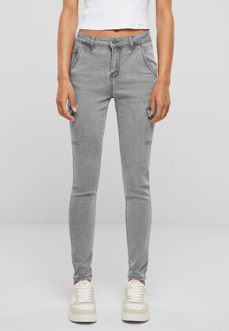 Coupe slim Jeans cargo Cloud5ive en gris : devant