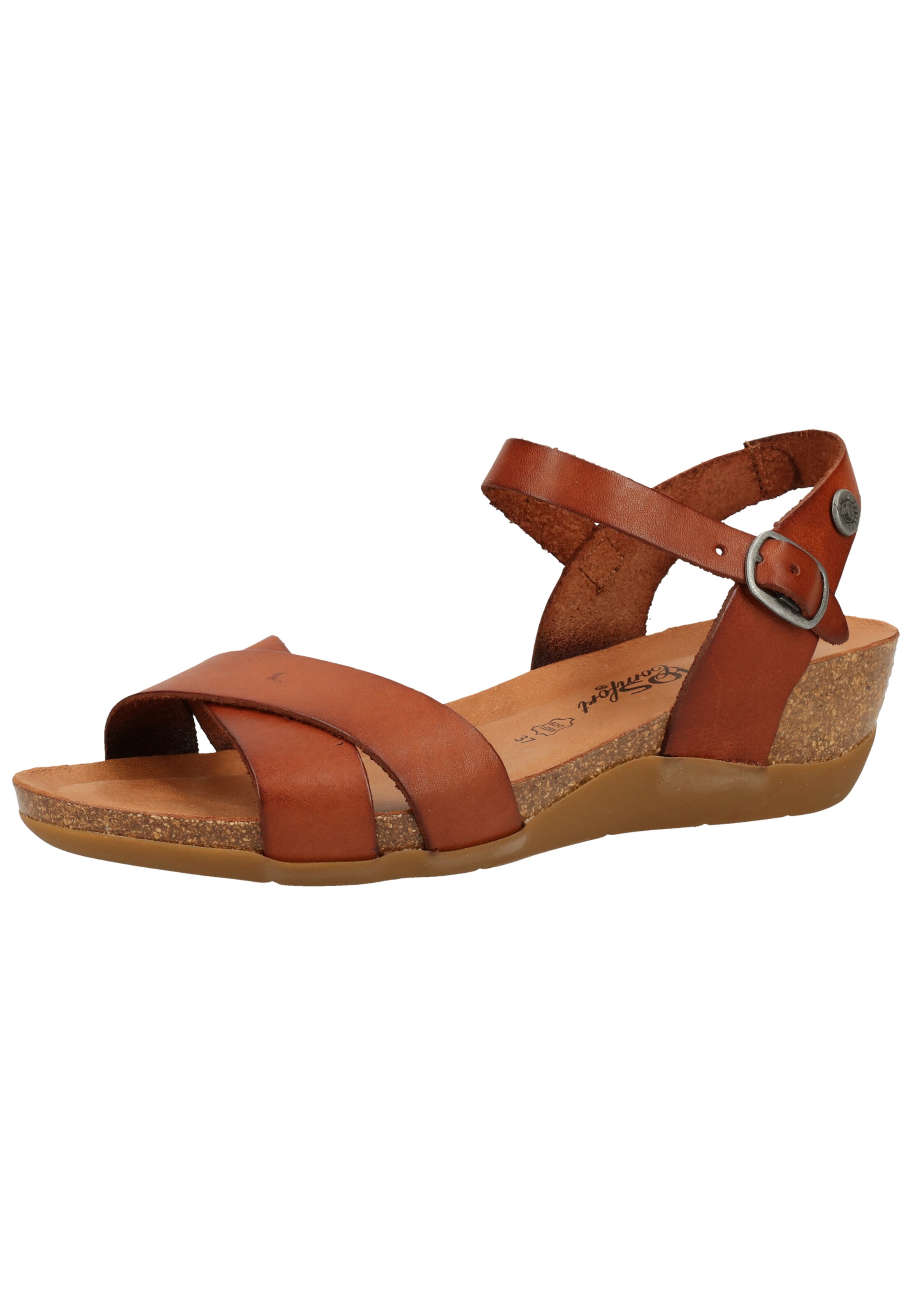 COSMOS COMFORT Strap sandal in Brown: front