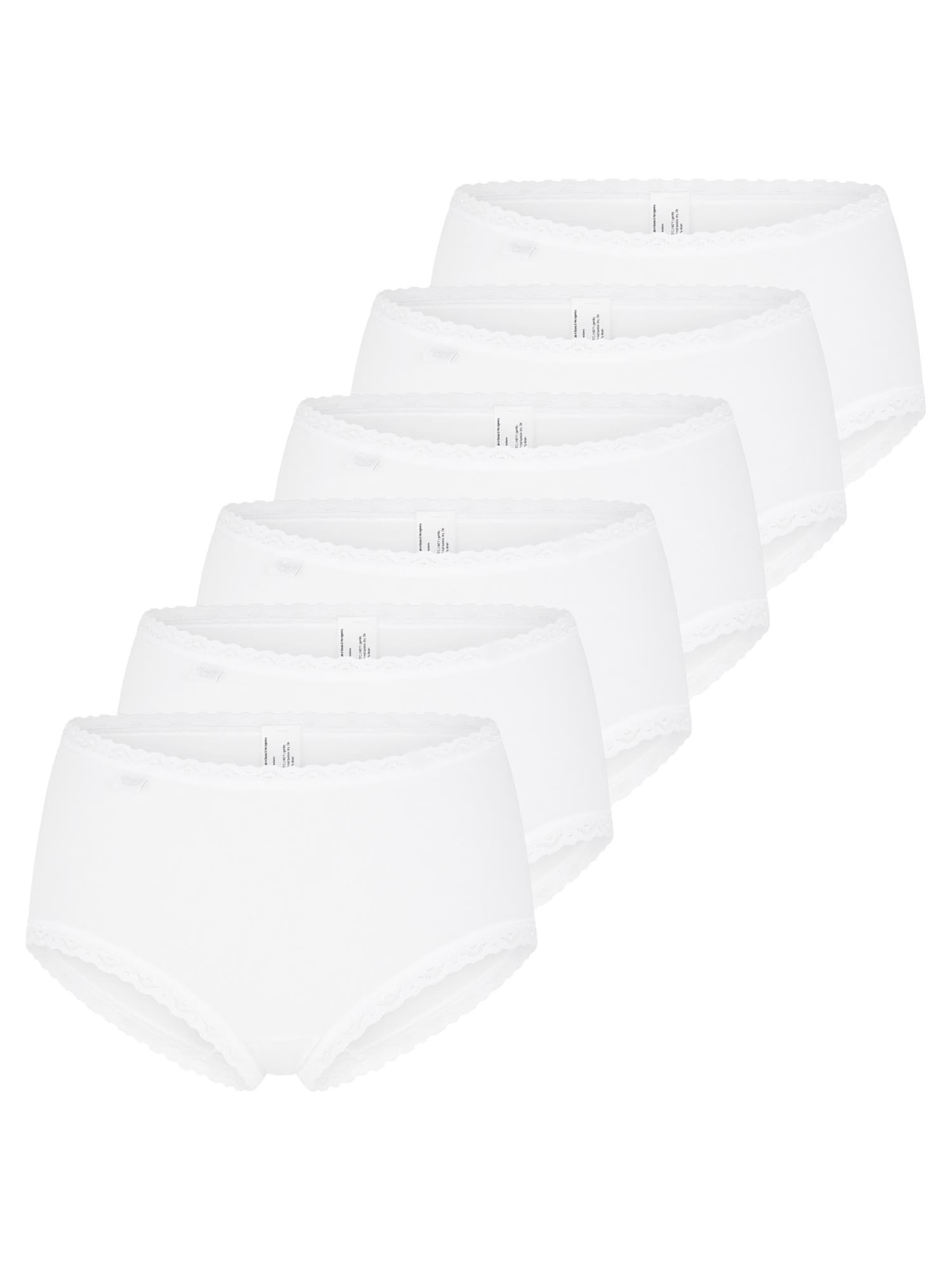 SLOGGI Slip '24/7 Cotton Lace' in White: front