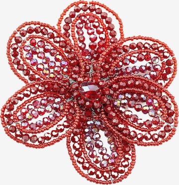 COLLEZIONE ALESSANDRO Brooch 'Blume' in Red: front