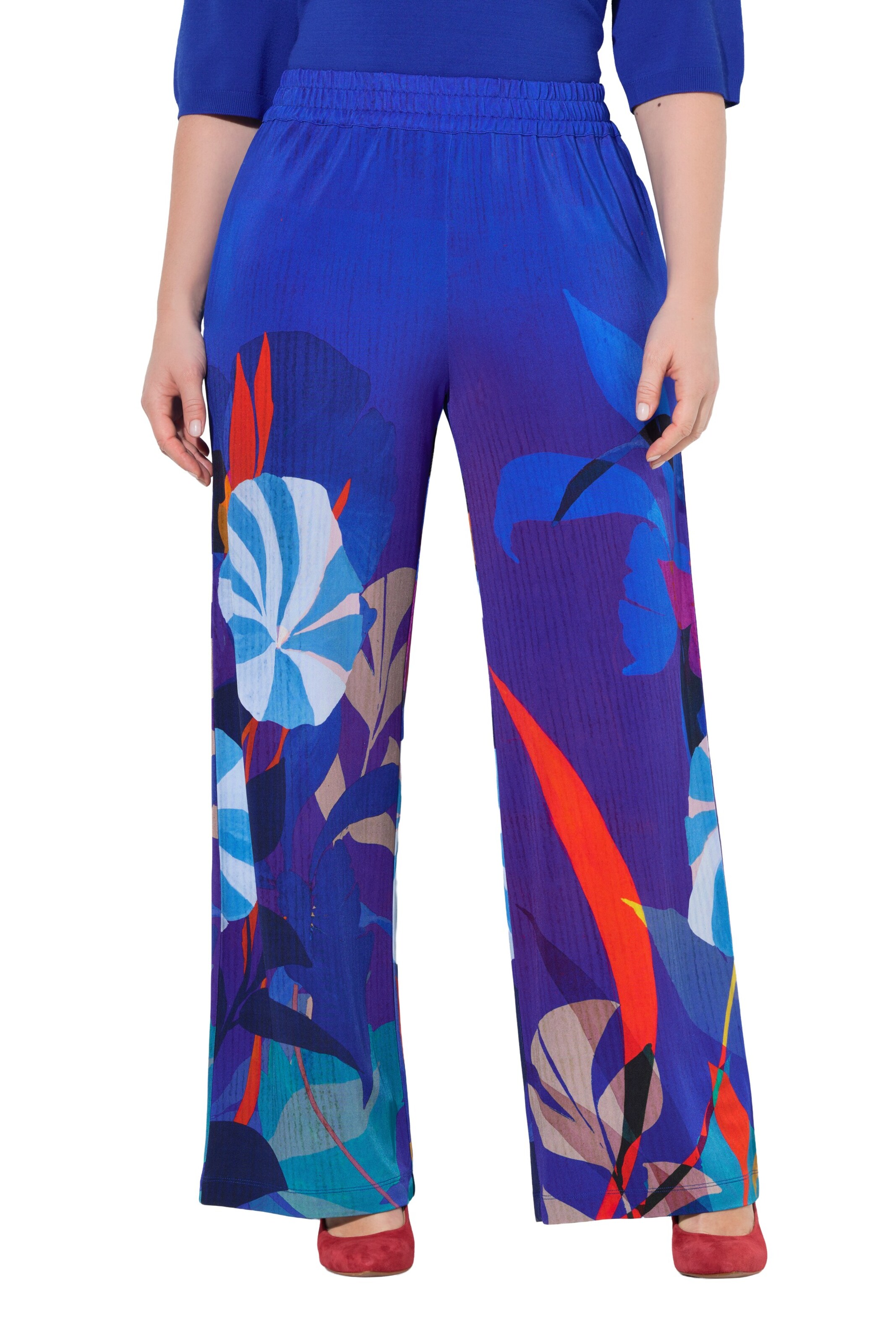 Ulla Popken Wide leg Pants in Blue: front