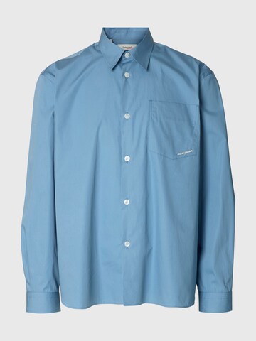 SELECTED Button Up Shirt in Blue: front
