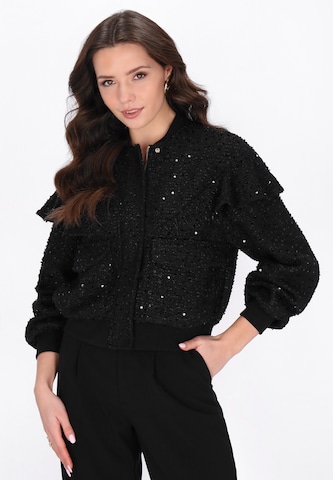 Veste mi-saison 'Festive' faina en noir : devant