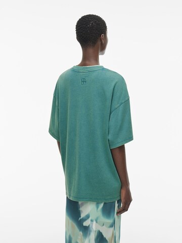 ROUGE EDIT Oversized bluse i grøn