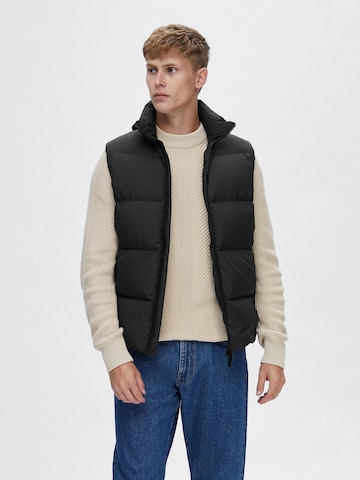 Gilet 'DOORS' SELECTED HOMME en noir : devant