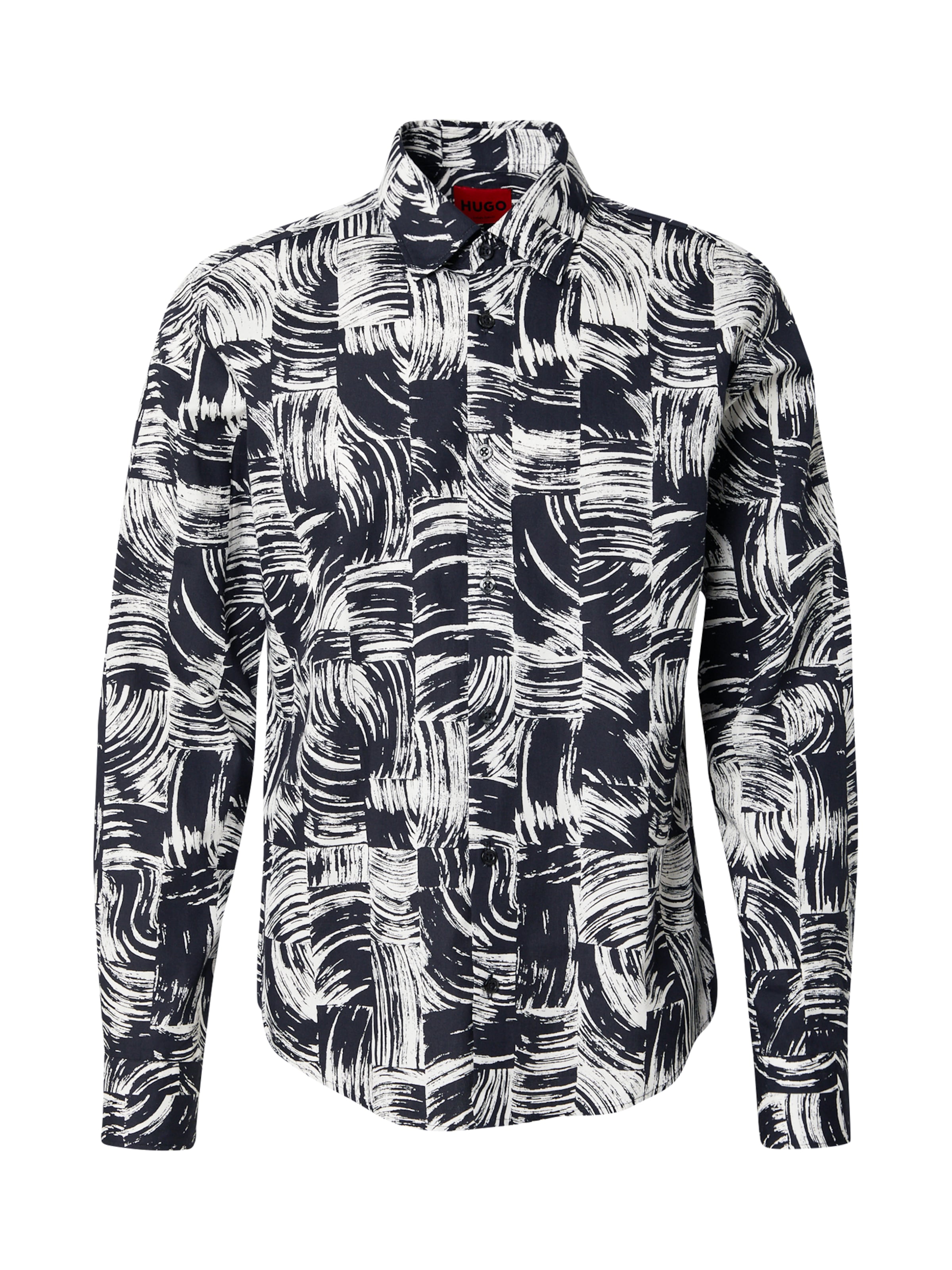 HUGO Regular fit Button Up Shirt 'Ermo' in White: front