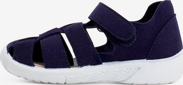 Pisamonas First-Step Shoes in Blue: front