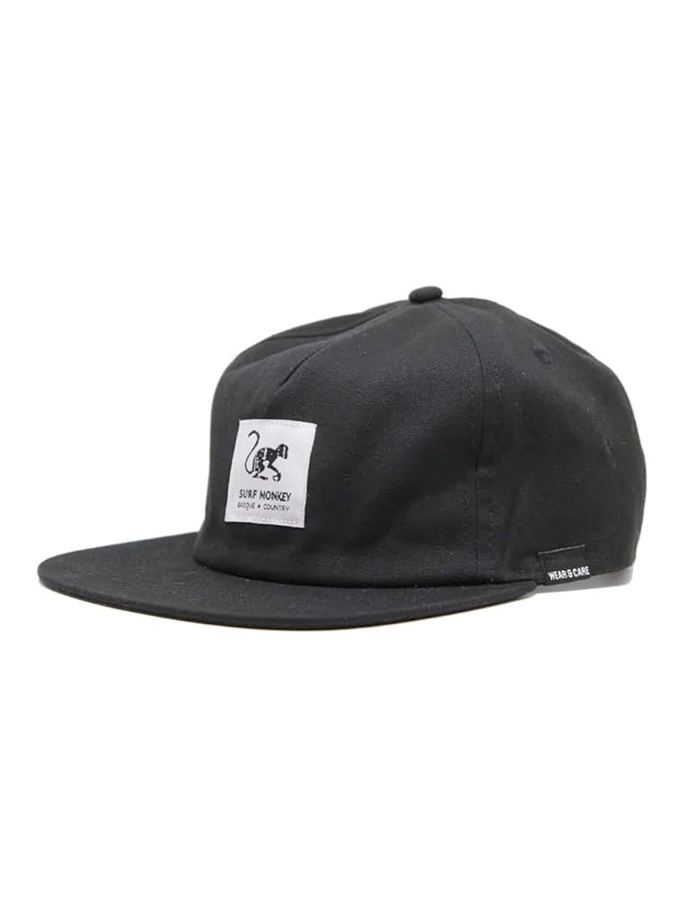 Surf Monkey Sportpet in Zwart: voorkant