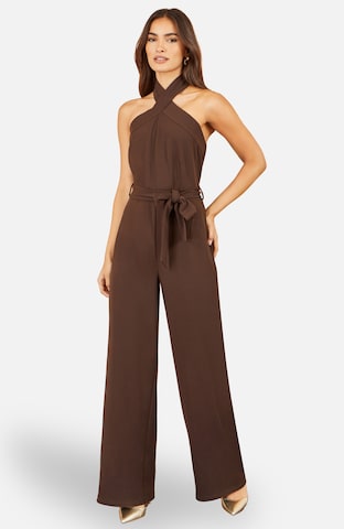 Yumi Jumpsuit in Braun: Vorderseite