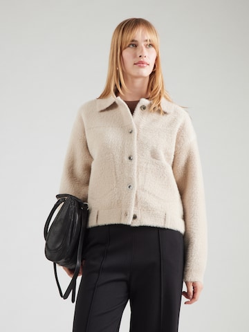 RINO & PELLE Gebreid vest 'Bubbly.700' in Beige: voorkant