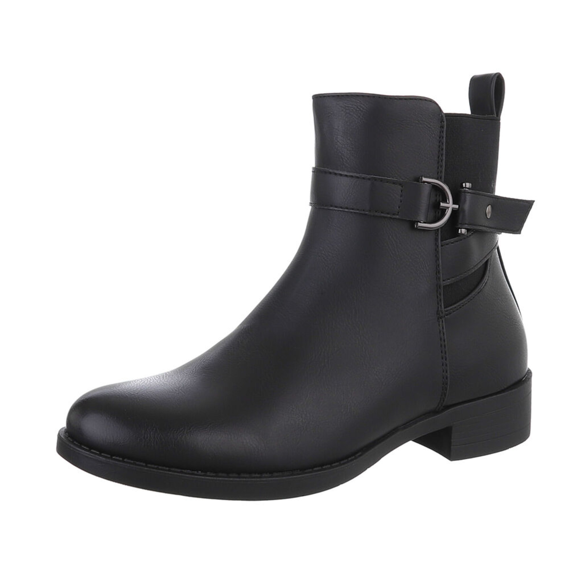 Ital-Design Booties in Black: front