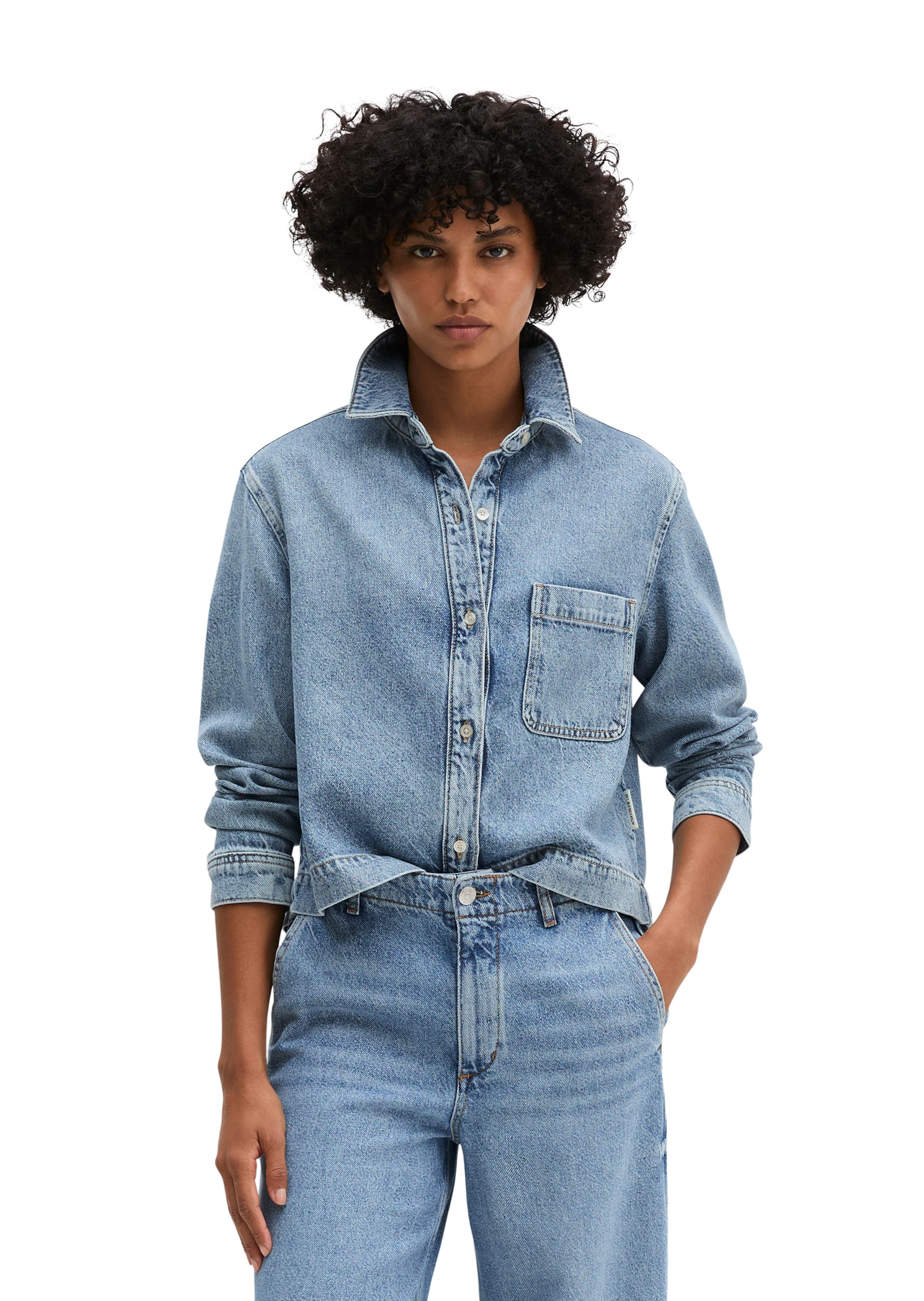 Marc O'Polo Blouse in Blauw: voorkant