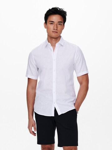 balta Only & Sons Priglundantis modelis Marškiniai 'Caiden': priekis