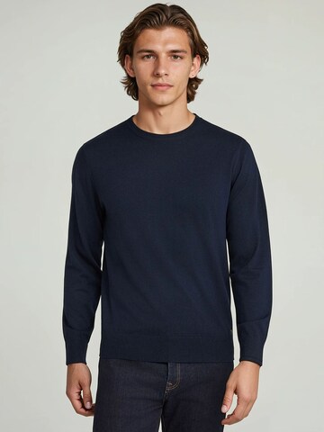 Pull-over Funky Buddha en bleu : devant
