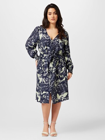 Vero Moda Curve Shirt Dress 'Abbi' in Blue: front