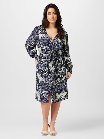 Vero Moda Curve Blousejurk 'Abbi' in Blauw: voorkant