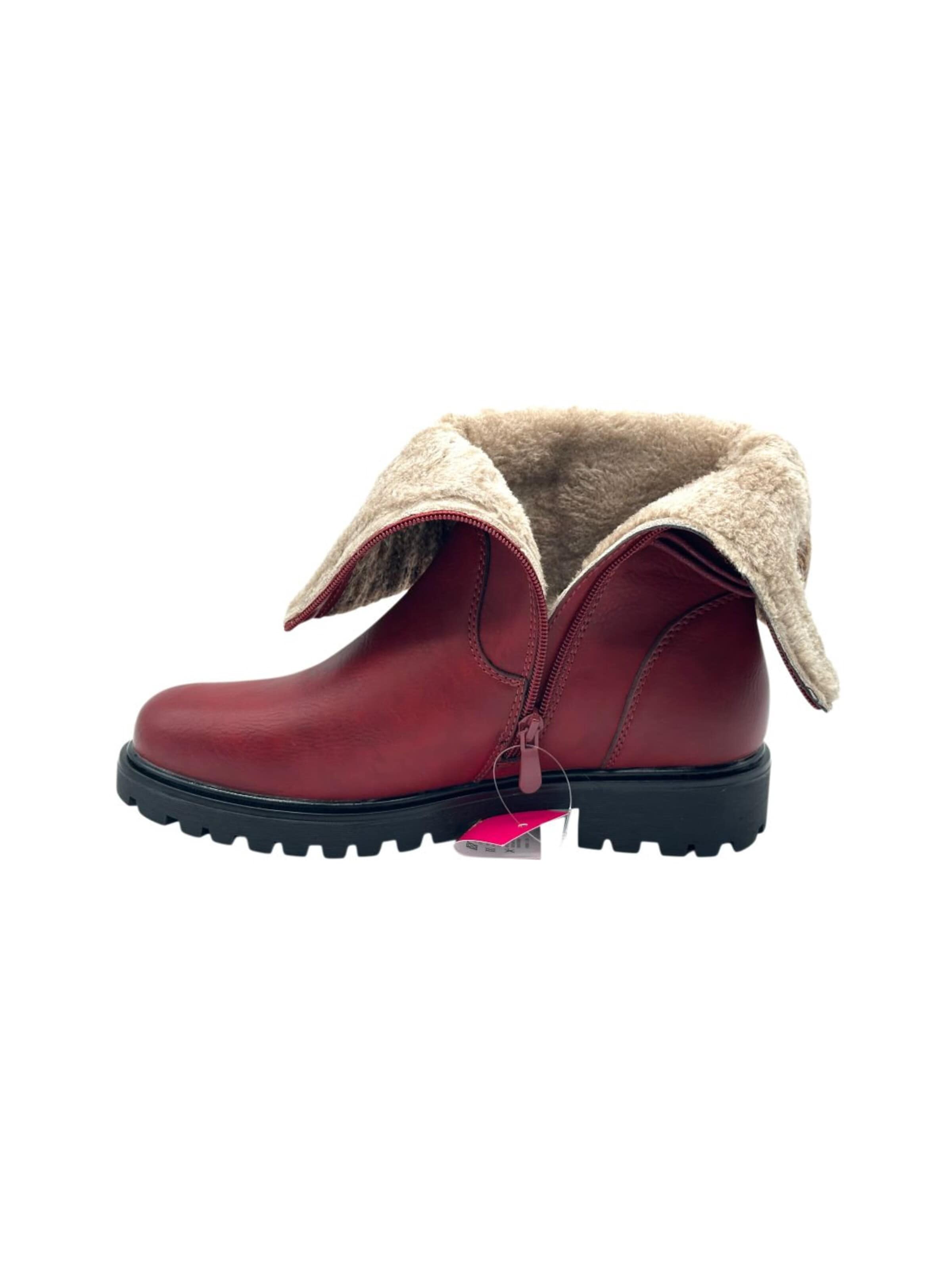 Nowaland Booties 'Damen gefütterte Winterstiefeletten' in Red