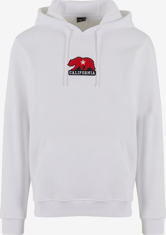 Felpa 'California Bear' di Mister Tee in bianco: frontale