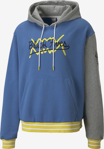 PUMA Athletic Sweatshirt 'Black Fives' in Blue: front