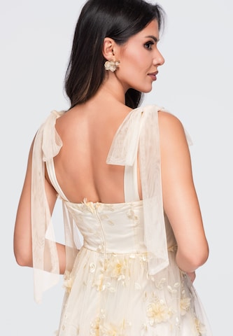 Ombre Cocktailjurk in Beige