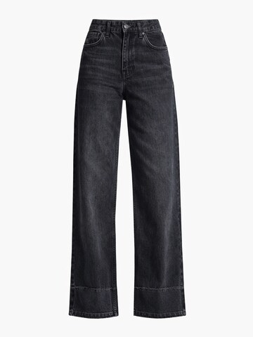 IT'S BASIC Regular Jeans 'Straight Mid Rise Jeans' in Zwart: voorkant