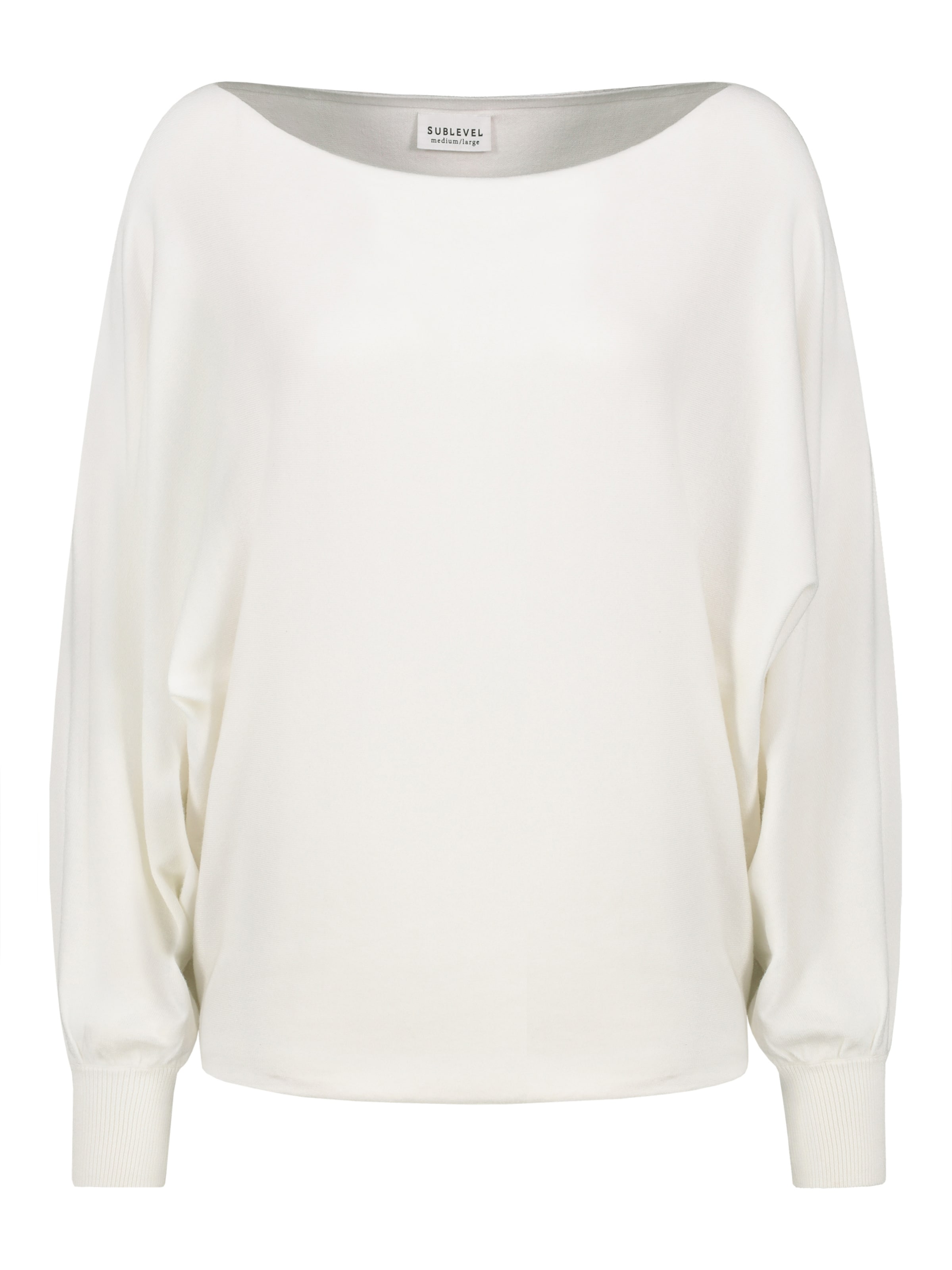 Sublevel Pullover in Weiß: Vorderseite