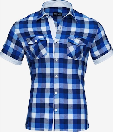 Reslad Hemd 'RS7065' in Blau: Vorderseite