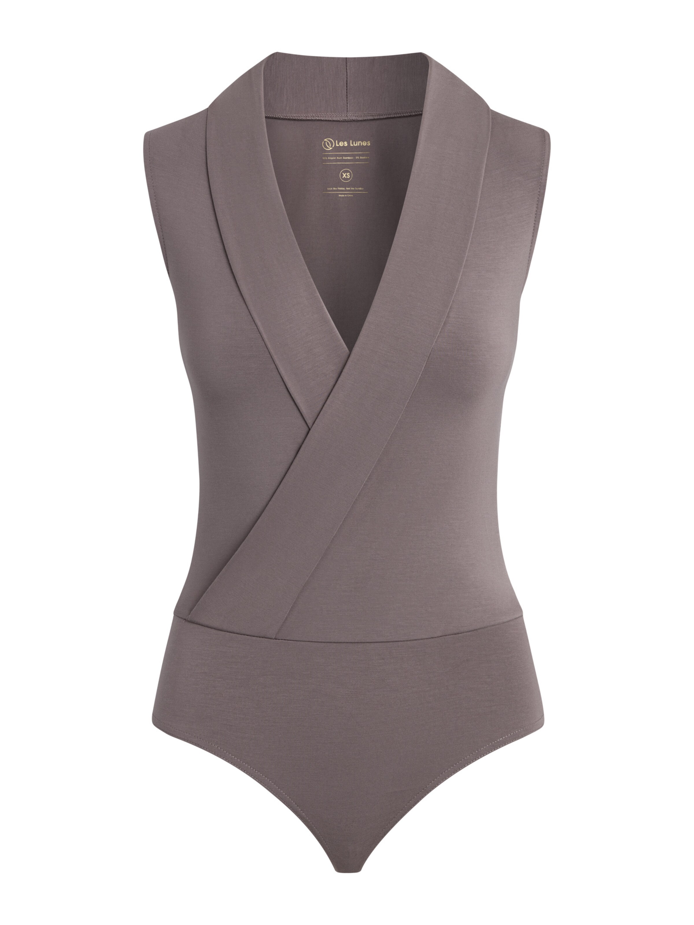 Les Lunes Shirtbody 'Josy' in Grau: Vorderseite