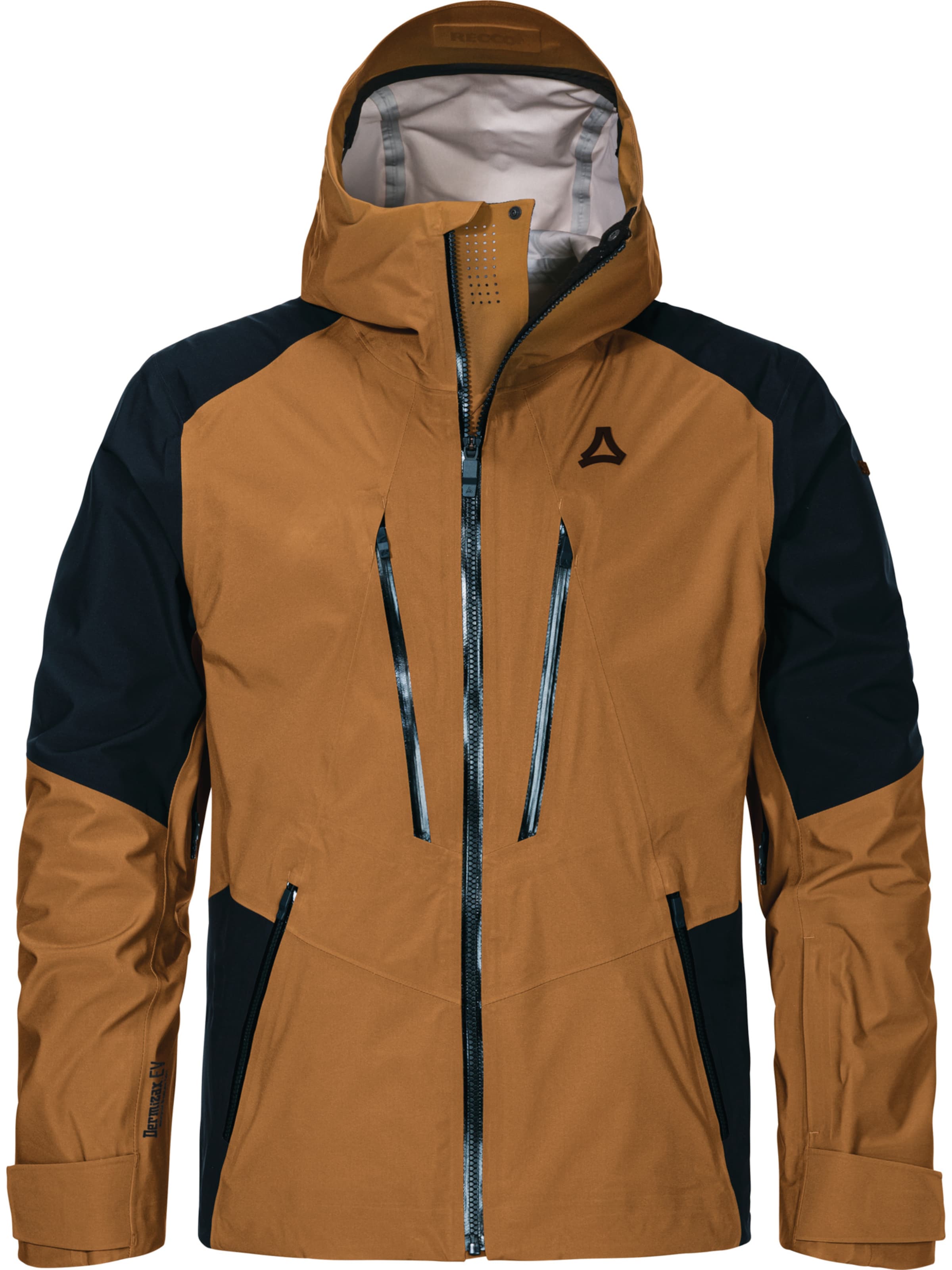 Schöffel Outdoorjas 'Lufeld' in de kleur Oker / Zwart, Productweergave