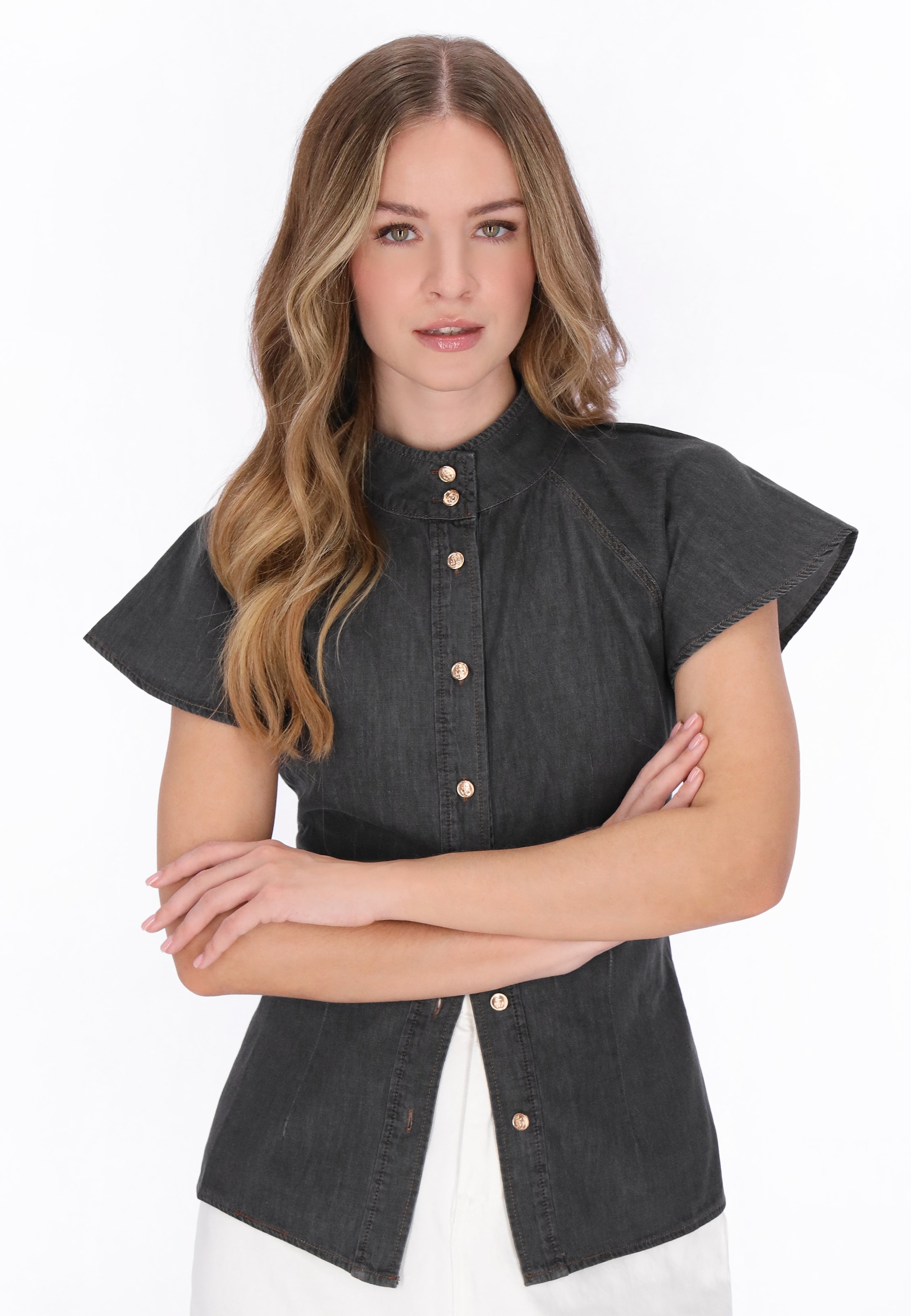 DreiMaster Vintage - Blusa en gris: frente