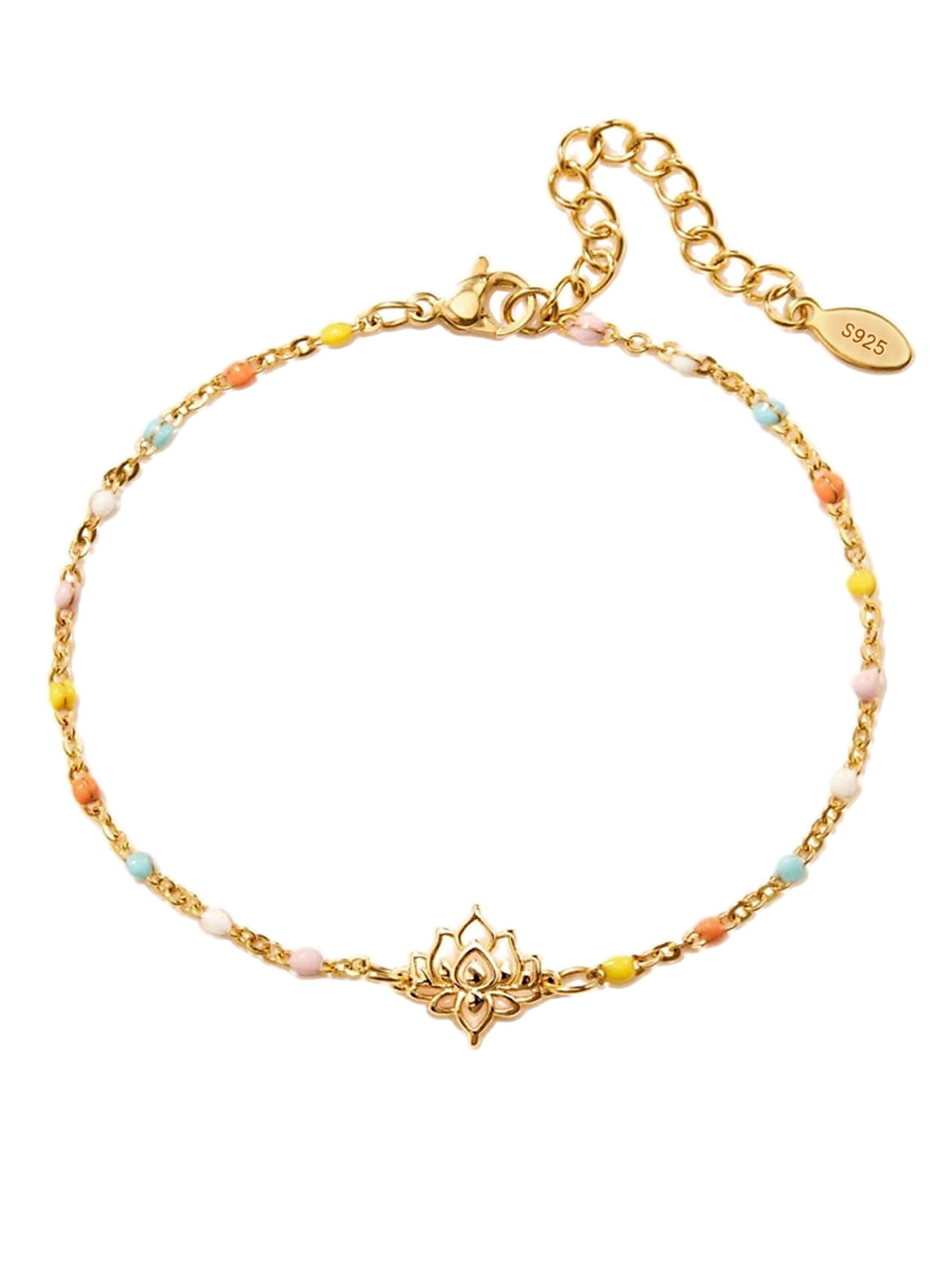 Alster Herz - Pulsera 'Bali Lotus Glow' en oro: frente