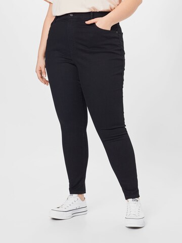Levi's® Plus Kitsas Teksapüksid 'Mile High Super Skinny', värv must: eest vaates