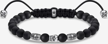 Thomas Sabo Bracelet 'Totenkopf' in Black: front