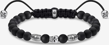 Thomas Sabo Bracelet 'Totenkopf' in Black: front