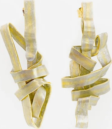 d'ecolife Essentials Earrings 'Keratin' in Gold: front