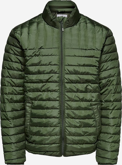 Only & Sons Tussenjas 'PAUL' in de kleur Olijfgroen, Productweergave