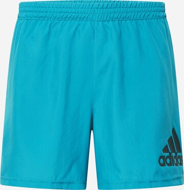 ADIDAS SPORTSWEAR Regular Workout Pants 'Run It' in Blue: front