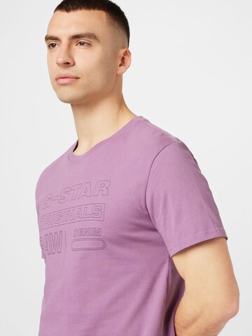 G-Star RAW Тениска в лилав