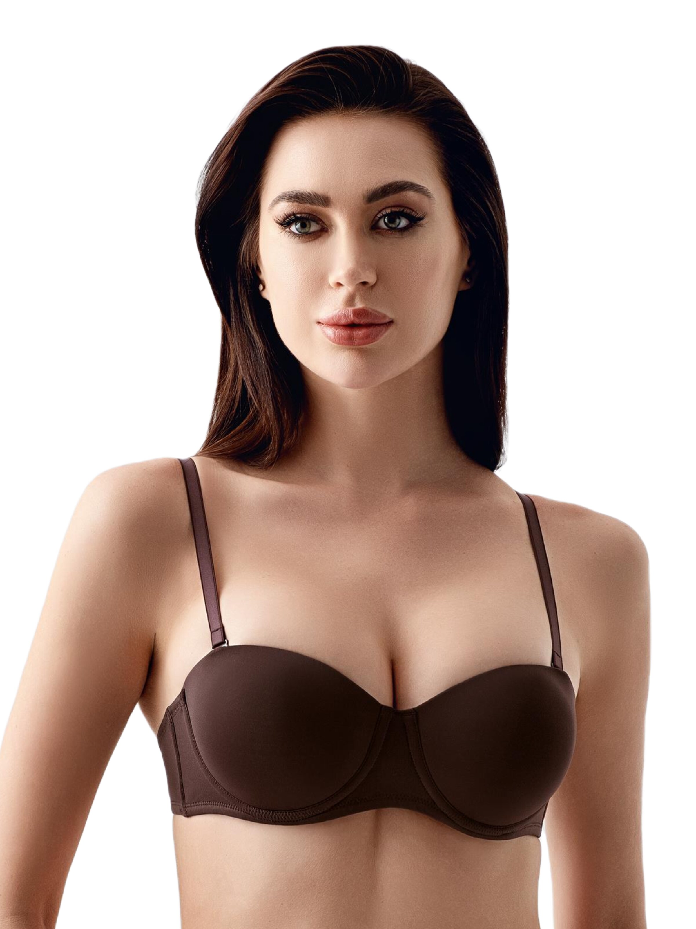 C&City Push-up Bra in Brown: front