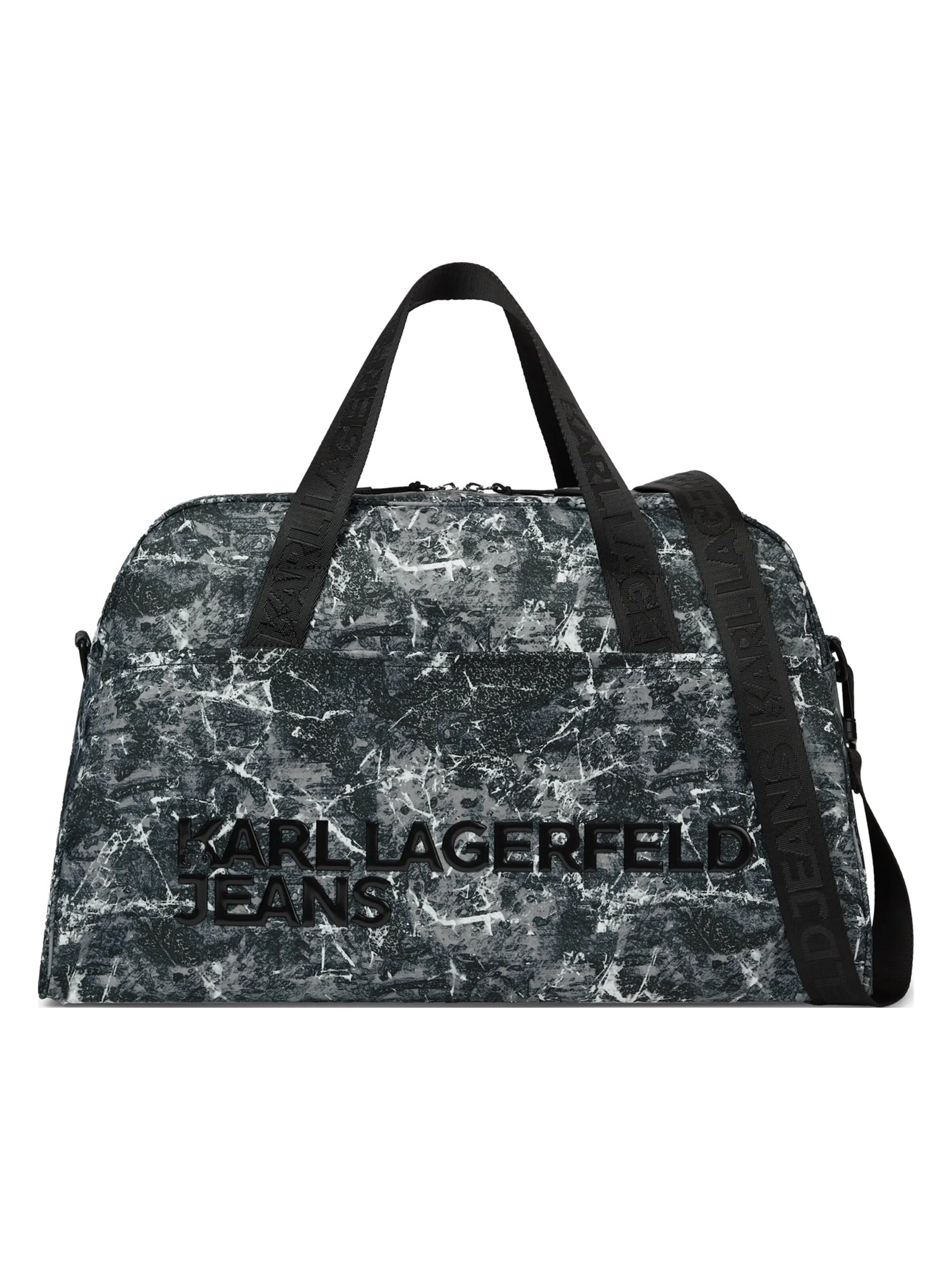 KARL LAGERFELD JEANS - Bolsa de fin de semana en gris: frente