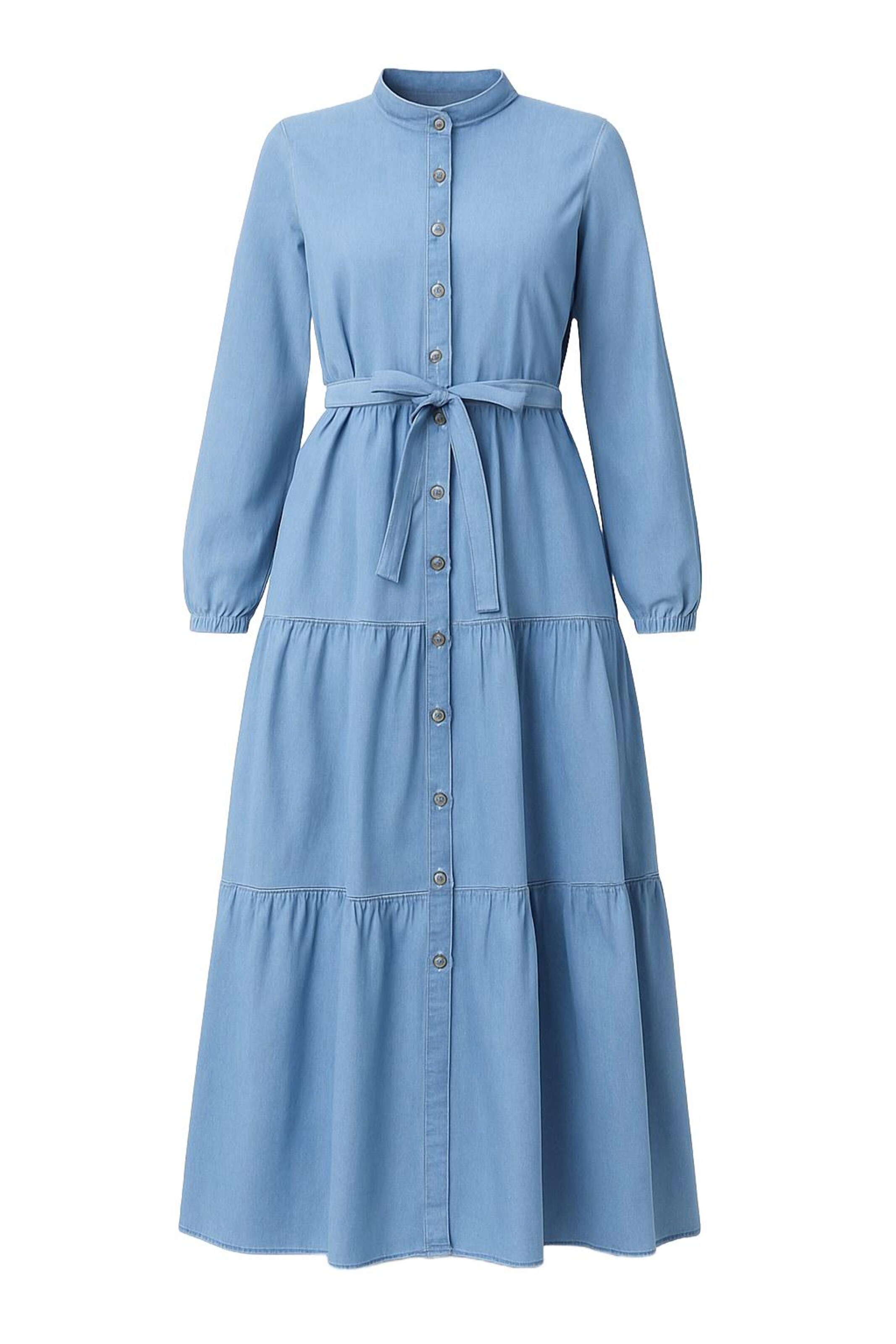 MODAMIHRAM Shirt dress in Blue: front