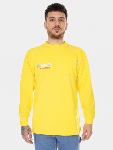 T-Shirt 'Nys LS Yexas' DICKIES en jaune : devant